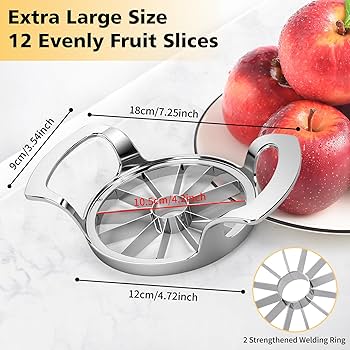 Amazon.com: SAVORLIVING 4.72 inches Apple Slicer,12-Blade Extra
